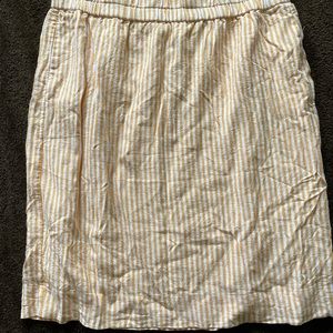 J.Crew Factory Linen Striped Skirt